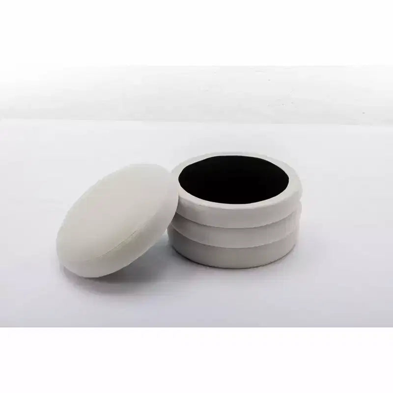 Banc de rangement rond moderne Pouf Repose-pieds rembourré en velours doux pour coiffeuse