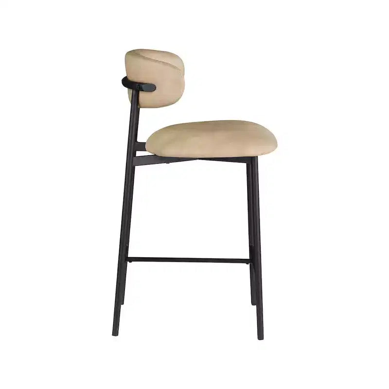 Tabouret de comptoir en cuir végétalien