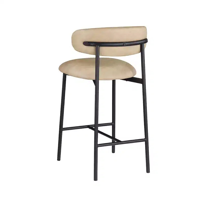 Tabouret de comptoir en cuir végétalien