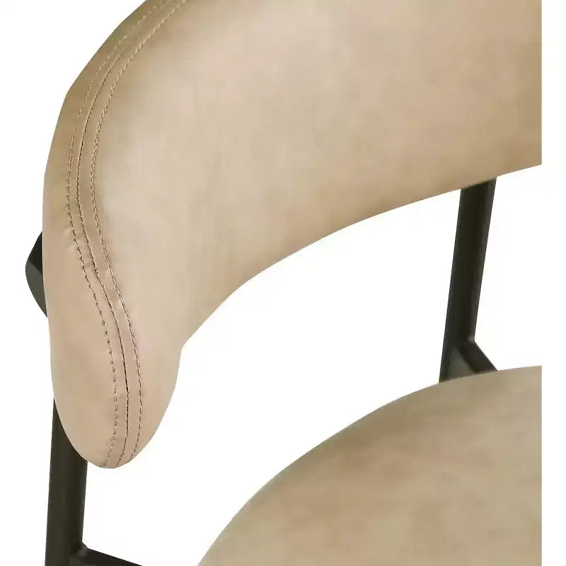 Tabouret de comptoir en cuir végétalien
