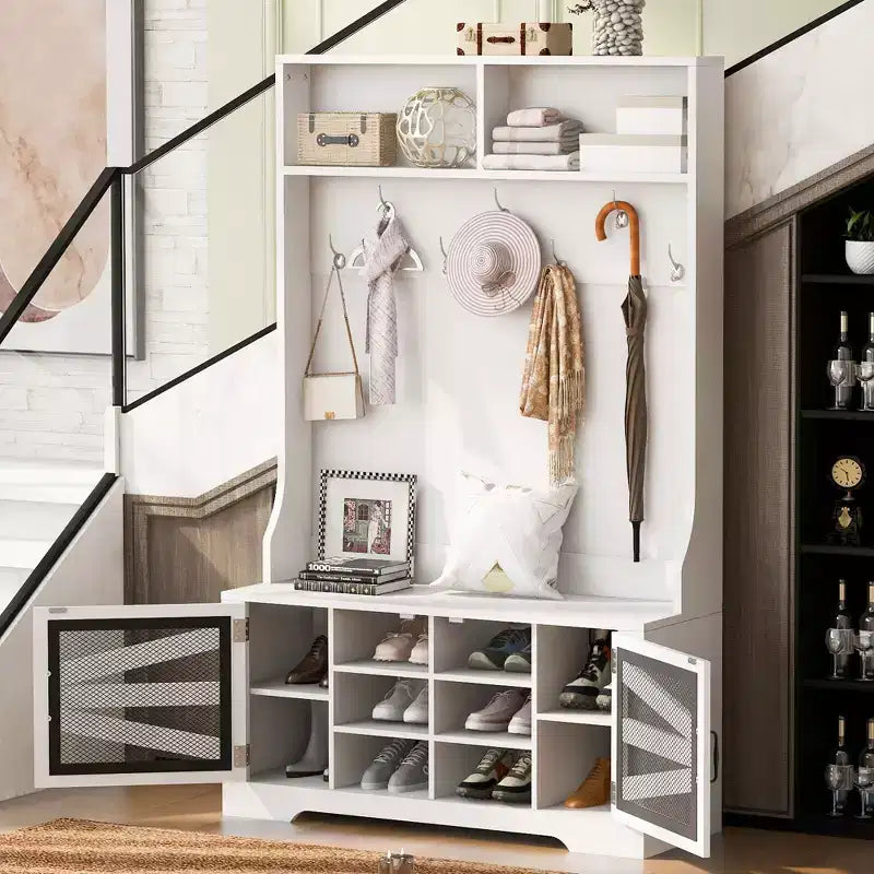 Banc d'entrée avec porte-manteau, Meuble d'entrée design