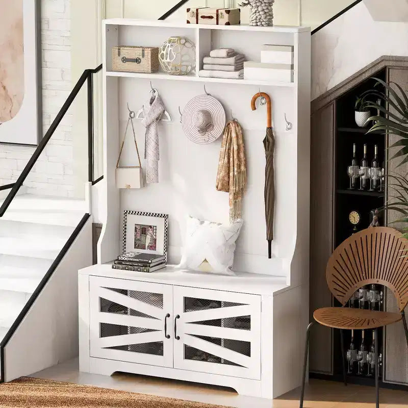 Banc d'entrée avec porte-manteau, Meuble d'entrée design