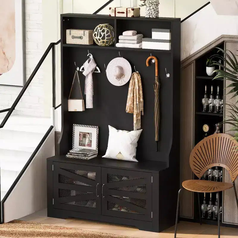 Banc d'entrée avec porte-manteau, Meuble d'entrée design
