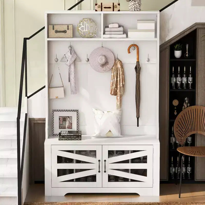 Banc d'entrée avec porte-manteau, Meuble d'entrée design
