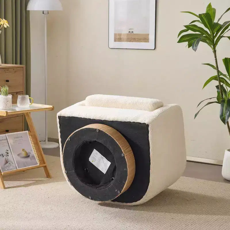 Fauteuil crapaud pivotant pour salon