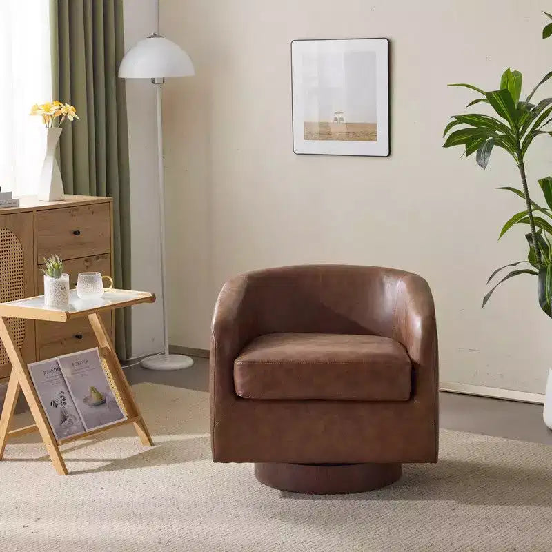 Fauteuil crapaud pivotant pour salon