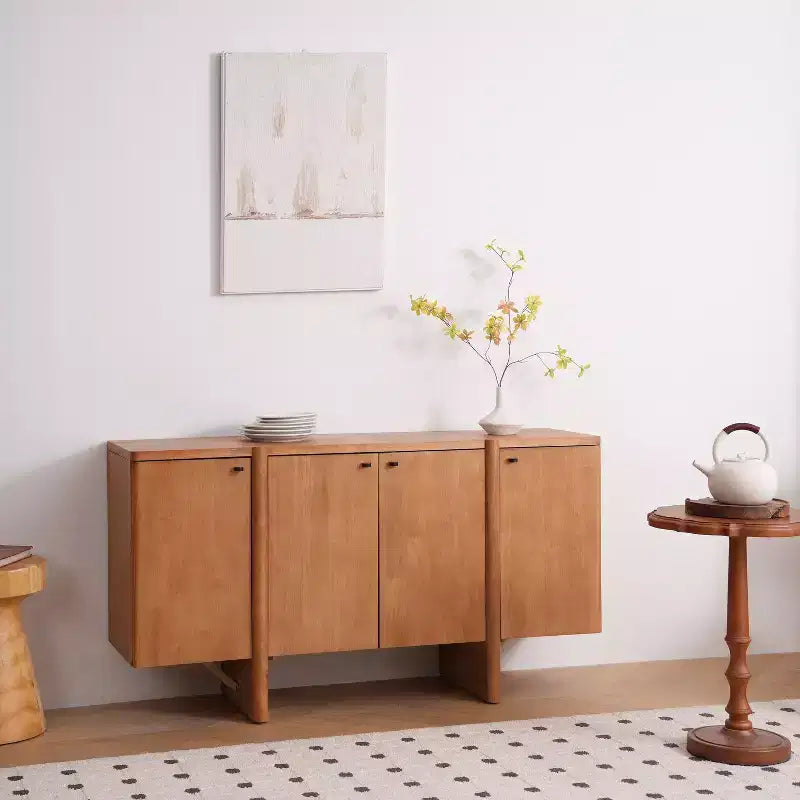 Buffet en bois moderne minimaliste avec rangement polyvalent