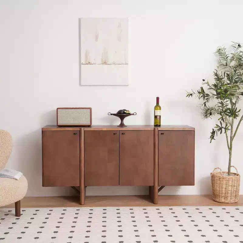 Buffet en bois moderne minimaliste avec rangement polyvalent