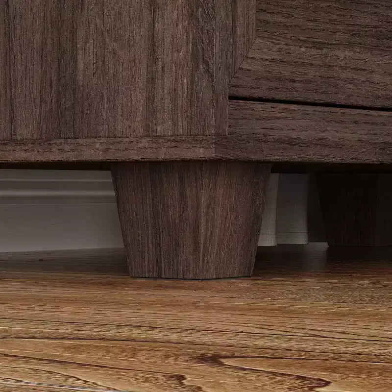 Table de chevet vintage en bois à 3 tiroirs
