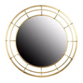 Storied Home Round Wire Framed Wall Mirror, Gold