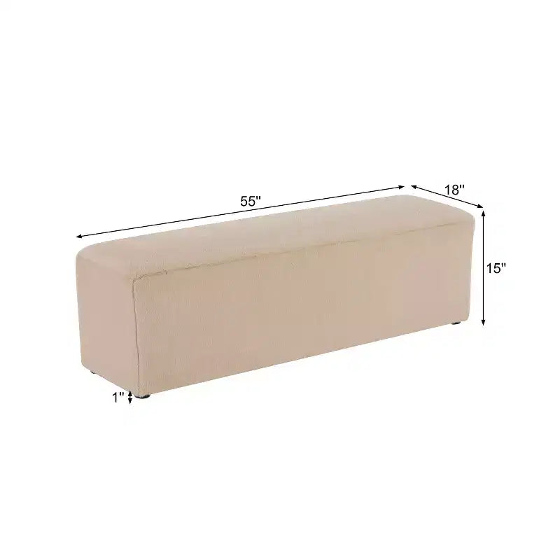Long pouf rembourré moderne