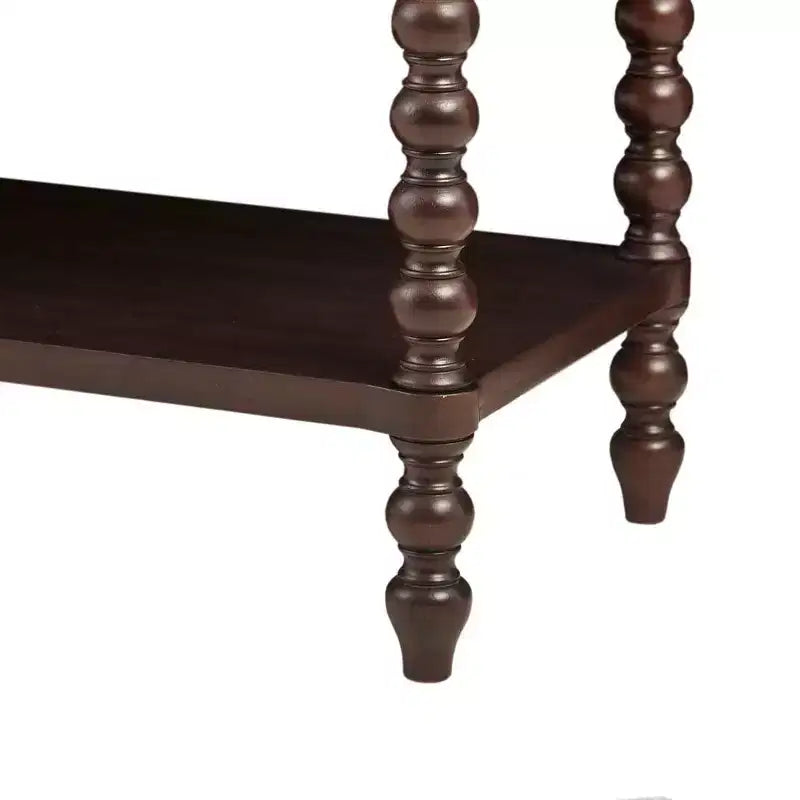 Commode/Table de chevet en bois massif avec 2 tiroirs et étagère, style Ferme