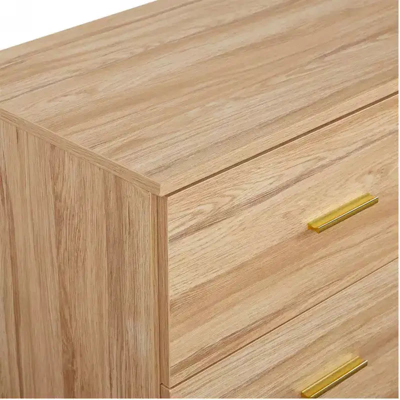 Commode moderne à 8 ou 9 tiroirs avec poignées dorées, large meuble de rangement pour chambre à coucher