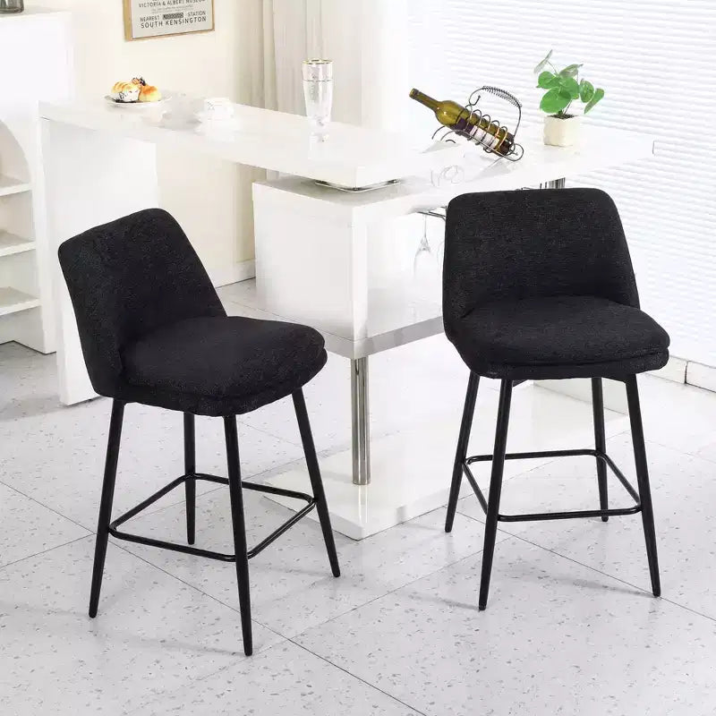 Tabourets de bar pivotants à hauteur de comptoir, pivotant à 360°, rembourrés, hauteur d'assise 65 cm