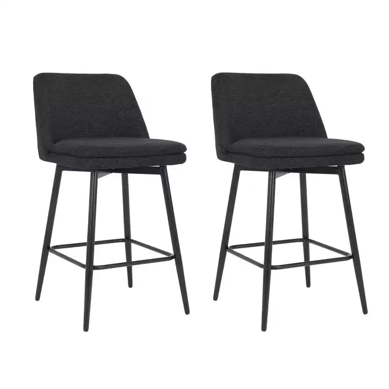Tabourets de bar pivotants à hauteur de comptoir, pivotant à 360°, rembourrés, hauteur d'assise 65 cm