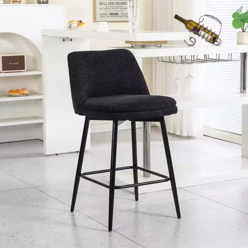 Tabourets de bar pivotants à hauteur de comptoir, pivotant à 360°, rembourrés, hauteur d'assise 65 cm