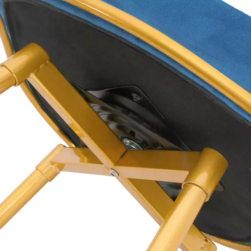 Tabourets de bar pivotants hauteur comptoir 79 cm, tissés à la main, bleus, pour îlot de cuisine