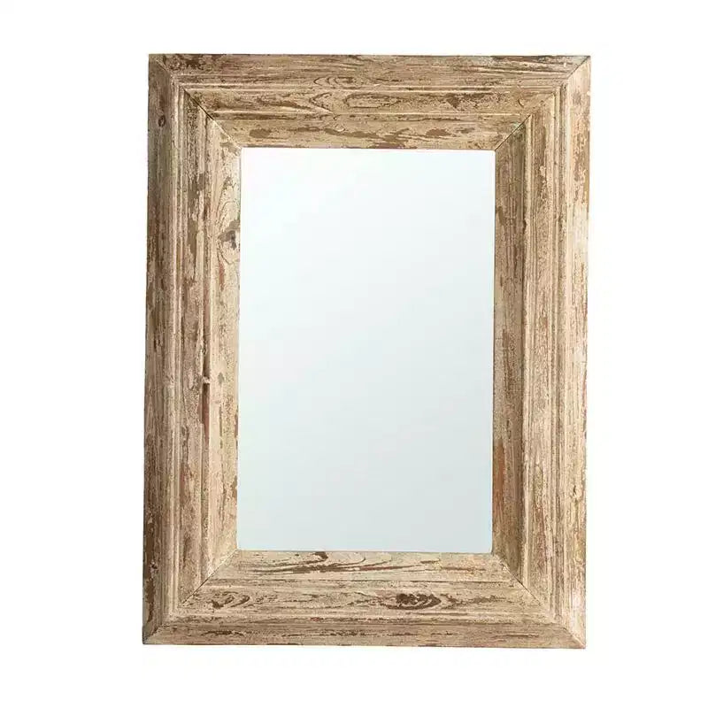HomeRoots 39 Natural Distressed Wood Framed Accent Mirror