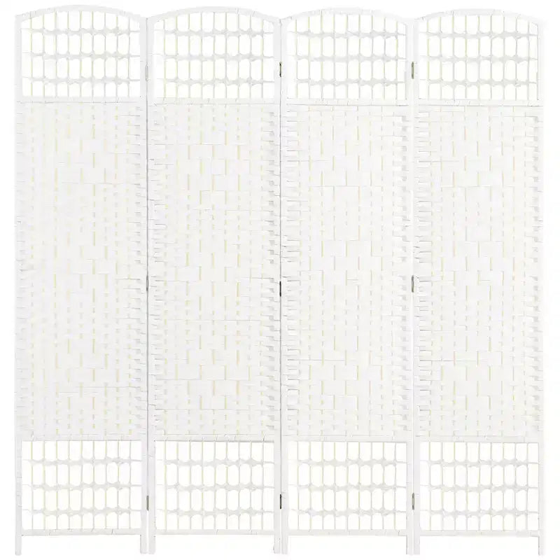 Paravent pliable à 4 panneaux, écran d'intimité en fibre ondulée, séparation autoportante