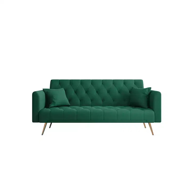 Causeuse en velours, confortable pour salon ou chambre, vert