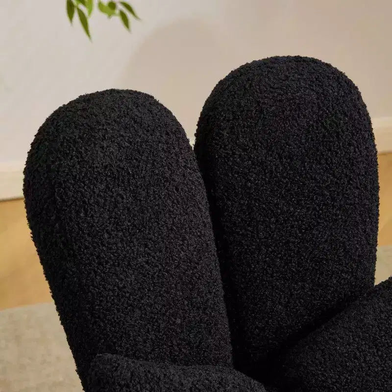 Fauteuil de bureau pivotant Bow Teddy en tissu avec oreilles de lapin réglables