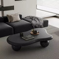 47 Cloud Coffee Table with Ball Legs, Modern Irregular Center Table for Living Room, Black