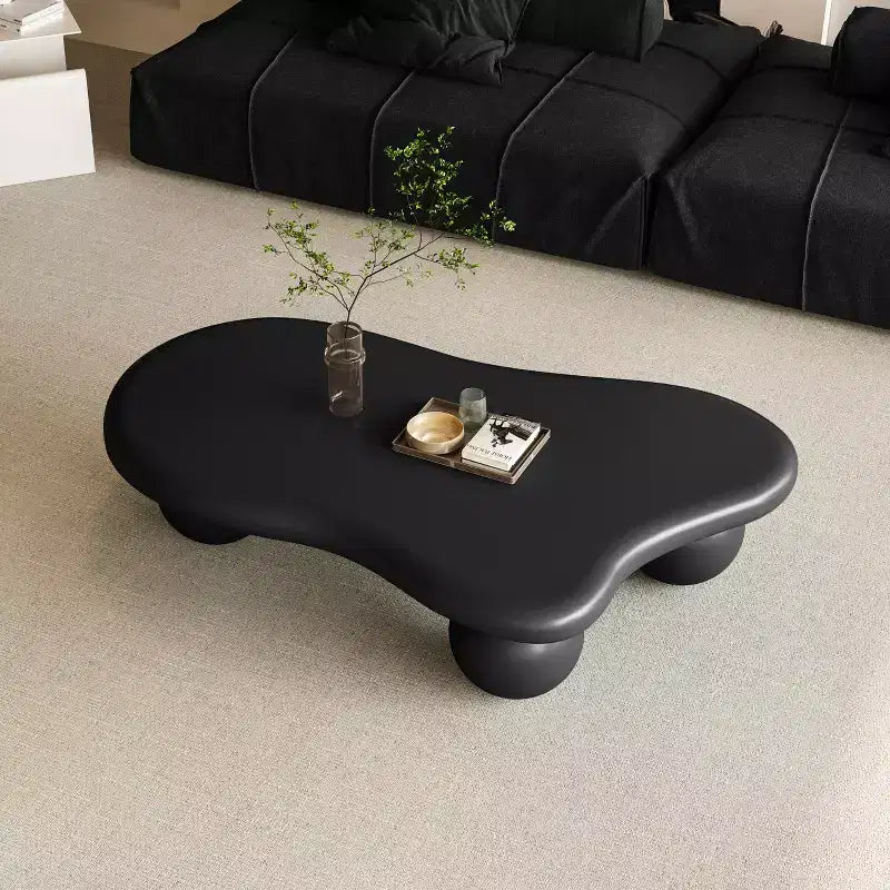 Table basse nuage 47 avec pieds sphériques, Table basse centrale irrégulière moderne