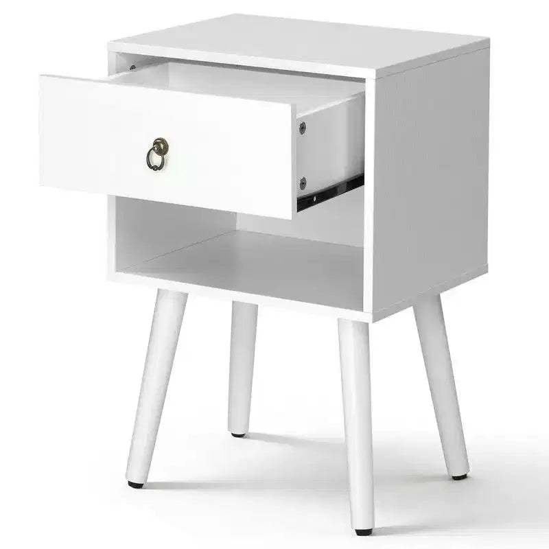 Table de chevet de 15 pouces de large – 1 tiroir, étagère inférieure