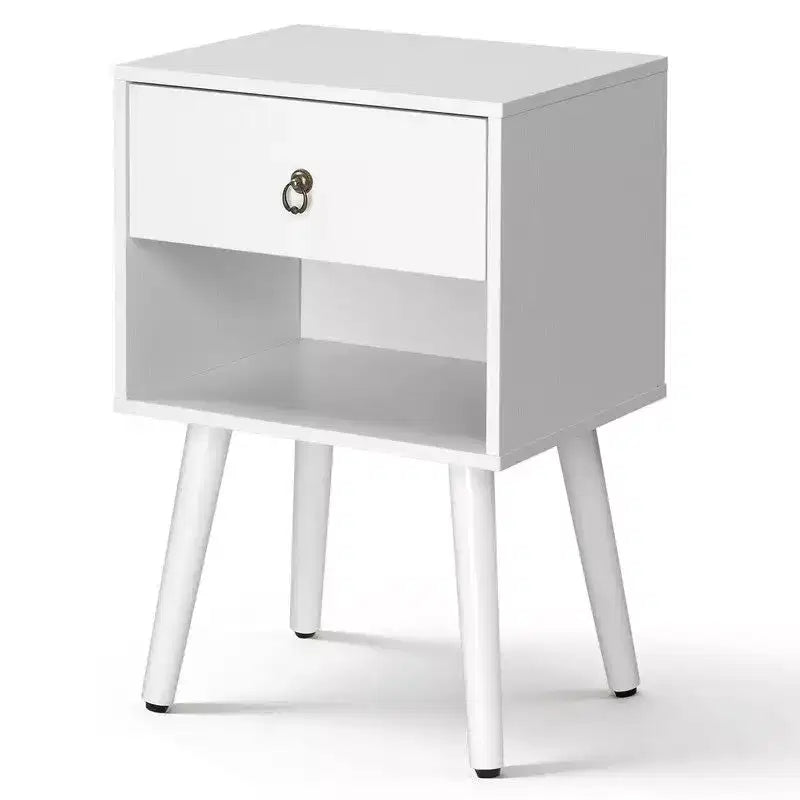 Table de chevet de 15 pouces de large – 1 tiroir, étagère inférieure