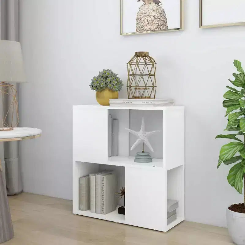 Armoire à Livres Blanche Bois d'Ingénierie Armoire à Livres Moyenne