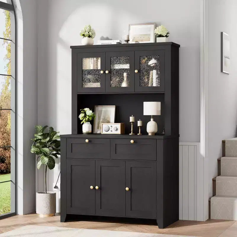 Meuble de rangement haut de cuisine avec station de recharge, Armoire de rangement de cuisine moderne