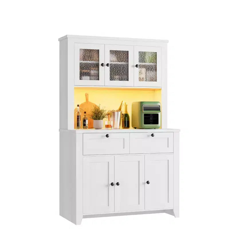 Meuble de rangement haut de cuisine avec station de recharge, Armoire de rangement de cuisine moderne