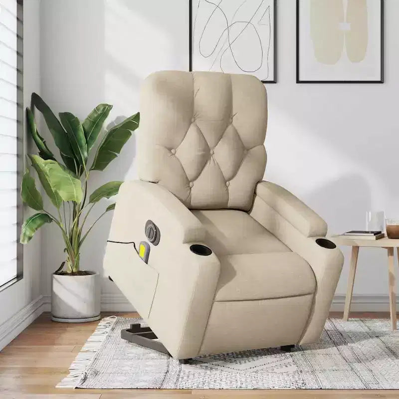 Fauteuil inclinable de massage relevable gris foncé