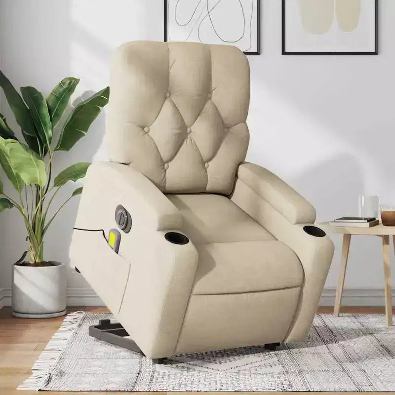 Fauteuil inclinable de massage relevable gris foncé