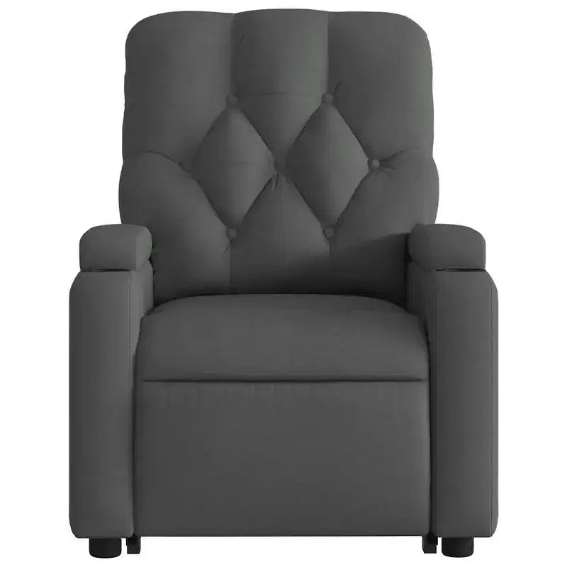 Fauteuil inclinable de massage relevable gris foncé