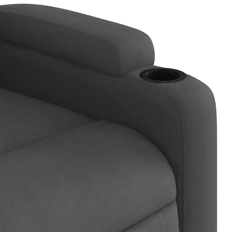 Fauteuil inclinable de massage relevable gris foncé