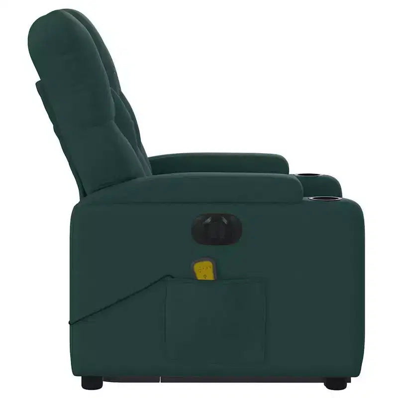 Fauteuil inclinable de massage relevable gris foncé