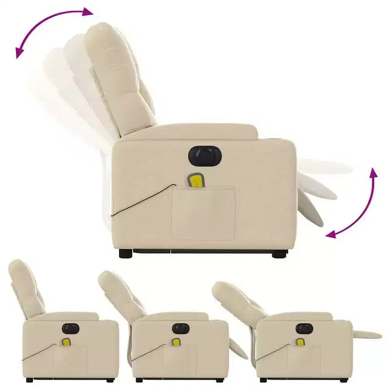 Fauteuil inclinable de massage relevable gris foncé