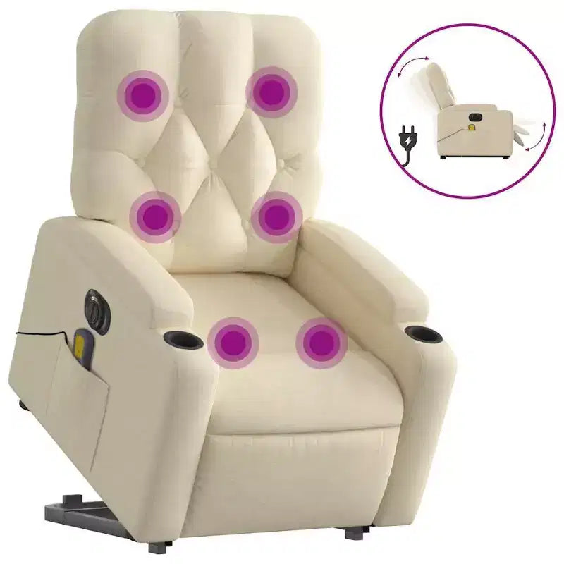 vidaXL Stand Up Massage Recliner Chair Dark Gray