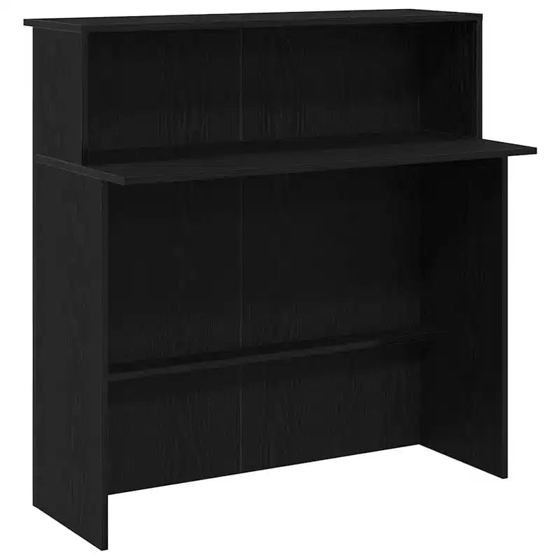 vidaXL Reception Desk Black 39.4x19.7x40.7 Engineered Wood