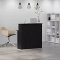 Bureau de réception noir 100x50x103,5 cm en bois d'ingénierie