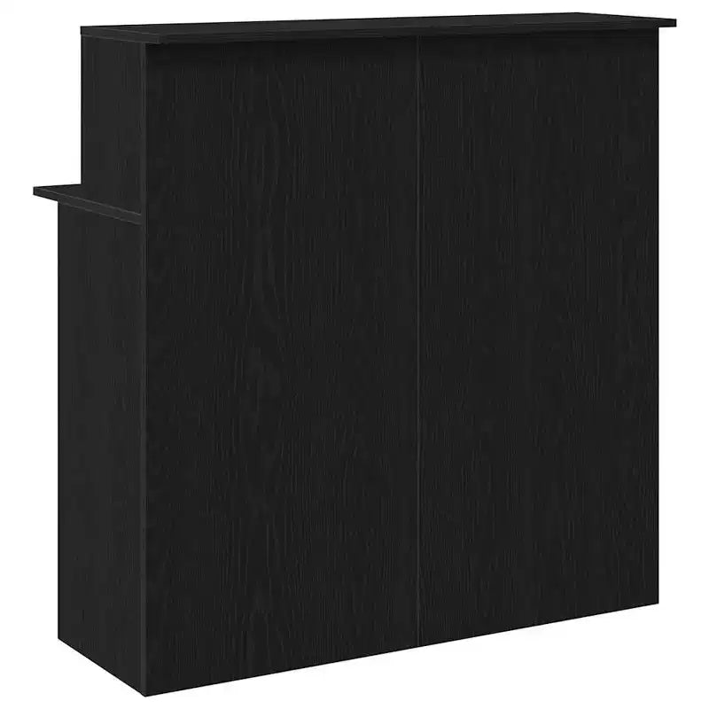 Bureau de réception noir 100x50x103,5 cm en bois d'ingénierie