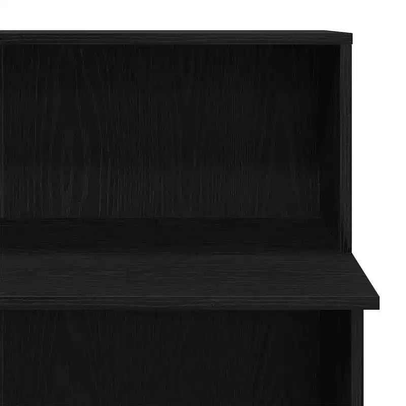 Bureau de réception noir 100x50x103,5 cm en bois d'ingénierie