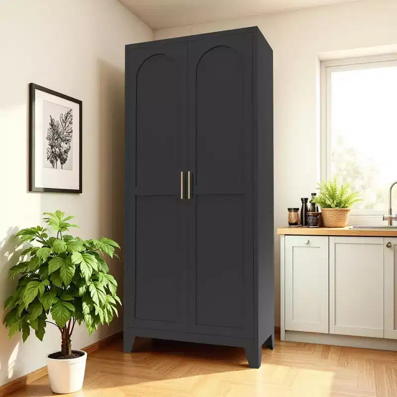 Armoire de rangement en métal à 2 portes et étagères réglables, 71''