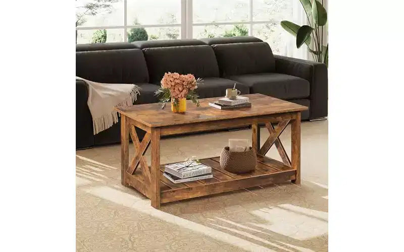 Table basse de ferme pour salon, table basse rustique 40.1
