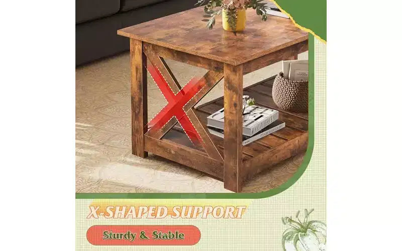 Table basse de ferme pour salon, table basse rustique 40.1