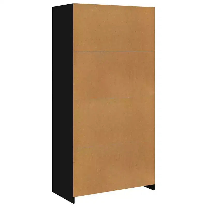 Armoire noire en bois composite compacte rectangulaire