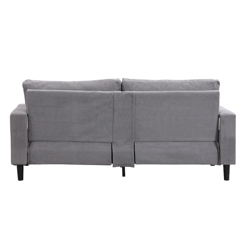 5-Seat Corduroy Sofa Set (3-Seater + 2-Seater) with High-Density Sponge Cushions & Sturdy Hardwood Frame