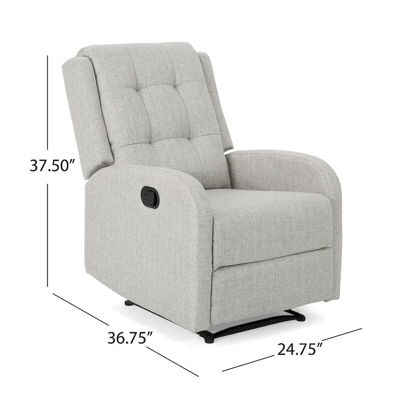 Roomfitters 24.75 Wide Manual Standard Recliner, Cozy Recliner for Living Room, Bedroom, Beige