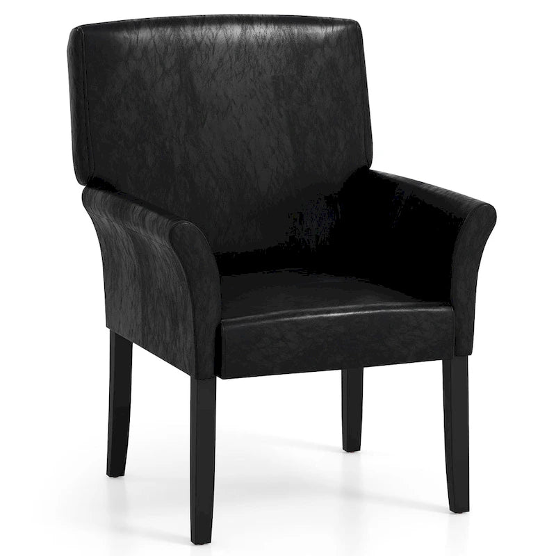 Costway Executive PU Leather Guest Chair Reception Side Arm Chair - See Details